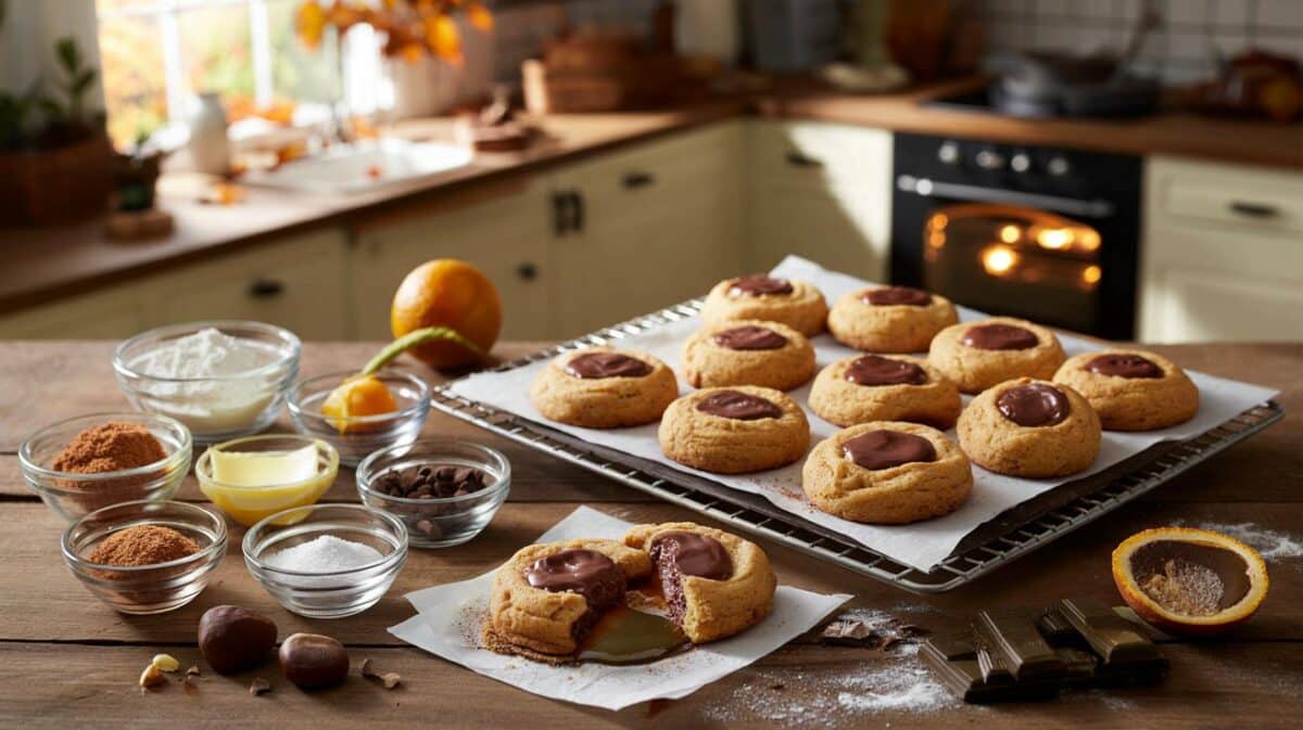Autumn crunch at home: can 7 items, 170°C and 15 minutes give you 16 chestnut chocolate biscuits?