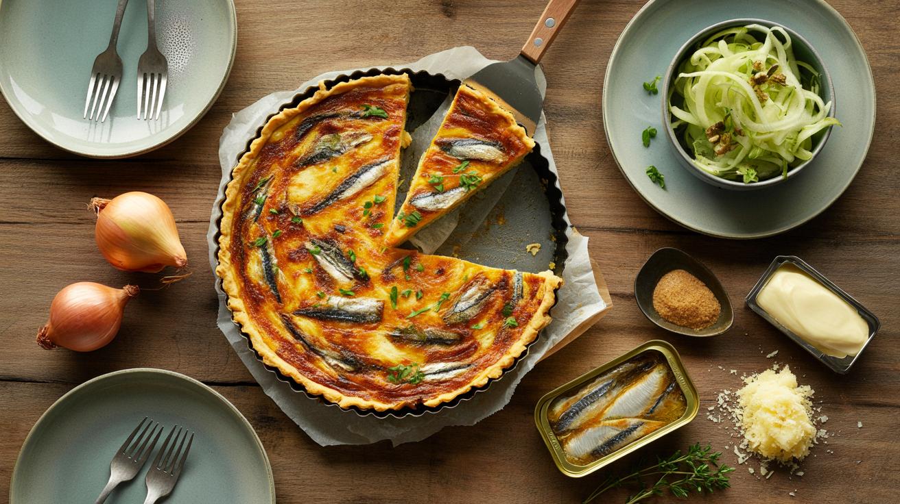 Britons are turning to a 35-minute sardine and onion quiche: four people fed for £4.80 this autumn