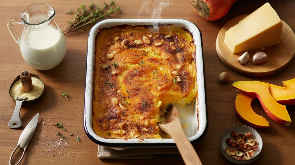 Brits swap cream for comfort: your 9-ingredient squash gratin for £1.20 a head in 40 minutes