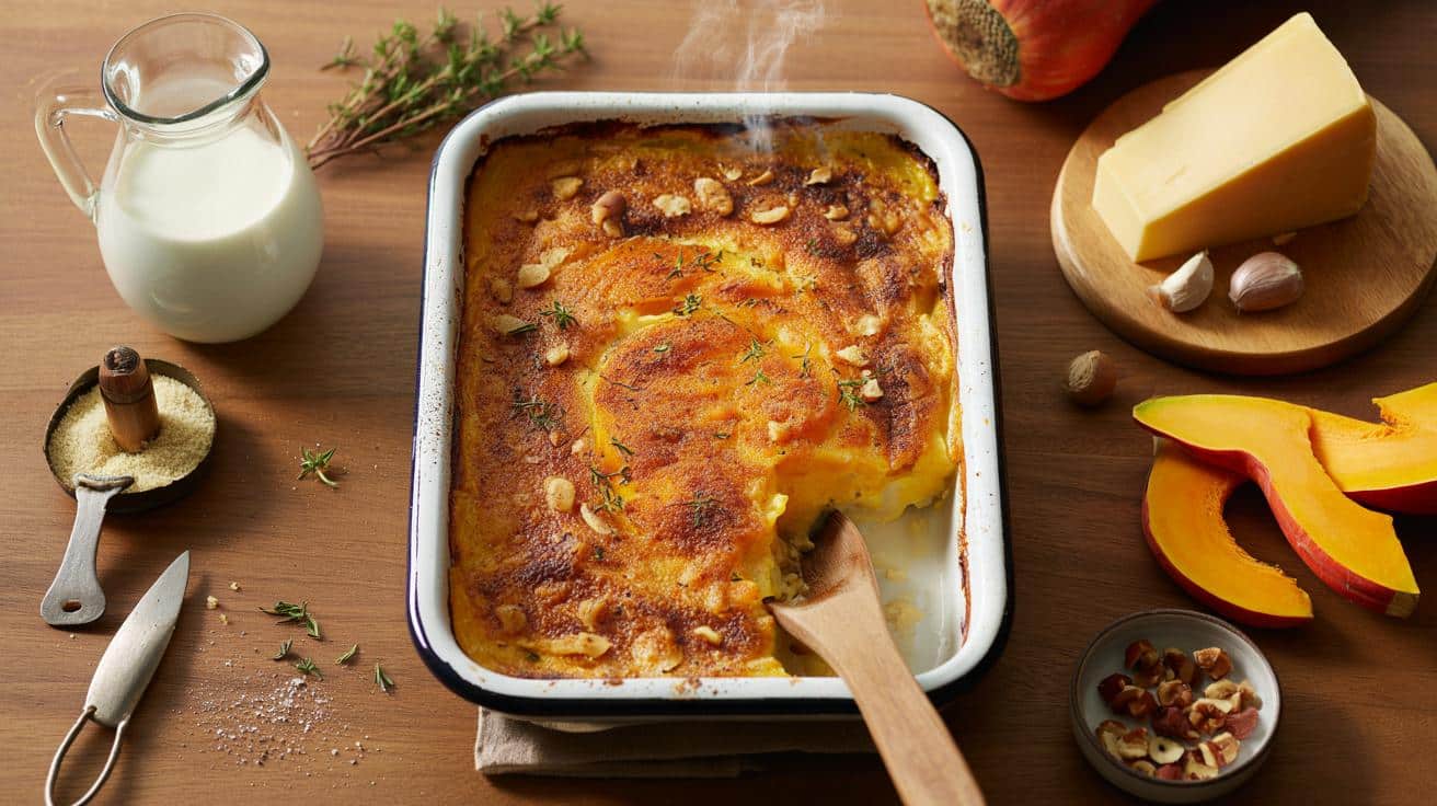 Brits swap cream for comfort: your 9-ingredient squash gratin for £1.20 a head in 40 minutes