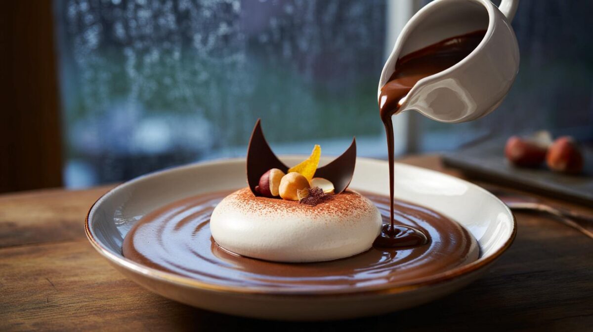 Cold nights, Britain: 4 steps, 70% cocoa and Alain Ducasse’s chocolate île flottante you can make?