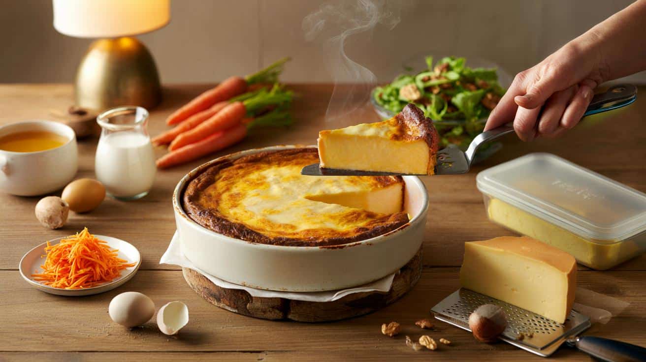Feeling the pinch at tea time? 6 ingredients, 35 minutes, 62p a slice: the carrot flan you’ll crave