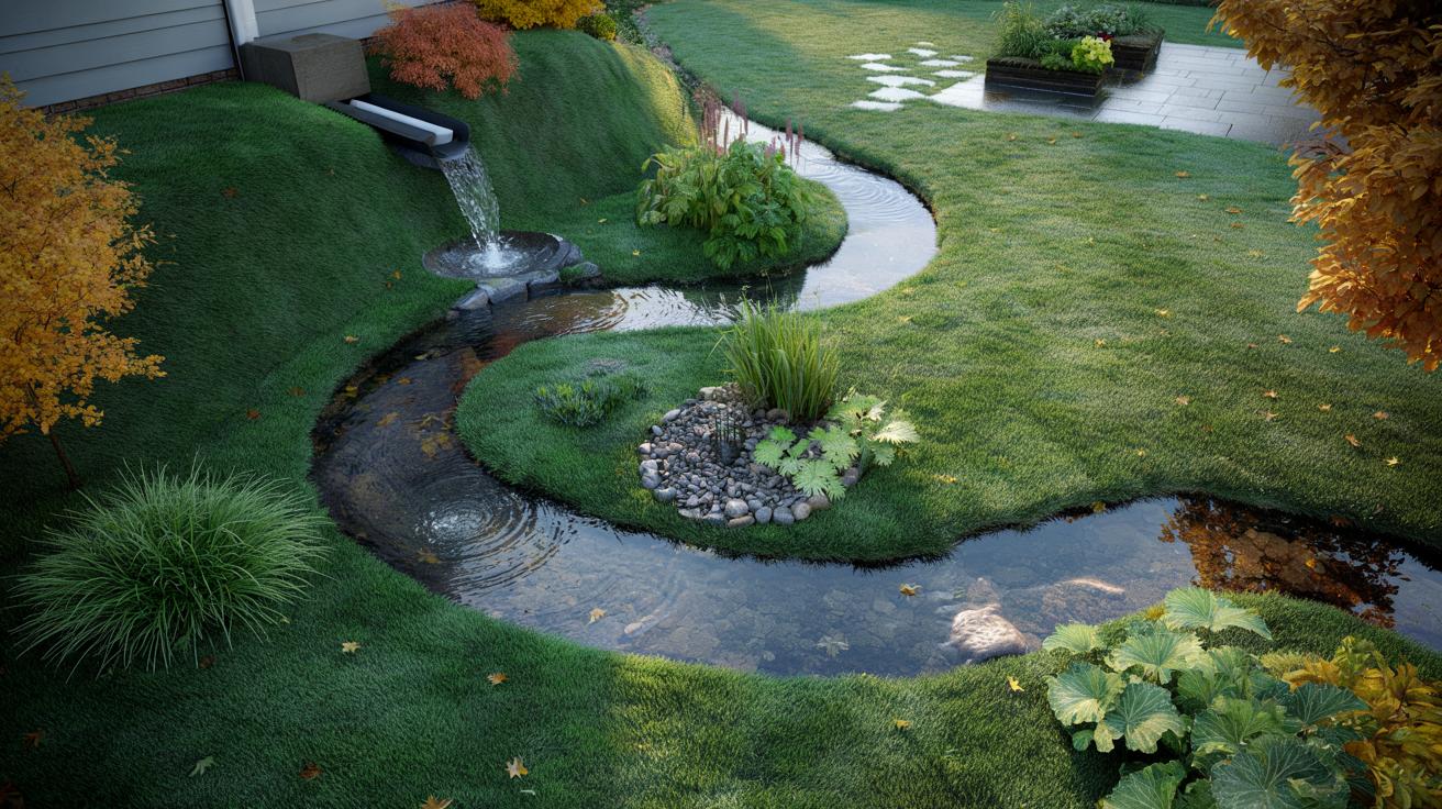 Gardeners, are you wasting 1,000 litres each storm? autumn fix: a 25 cm swale that saves your lawn