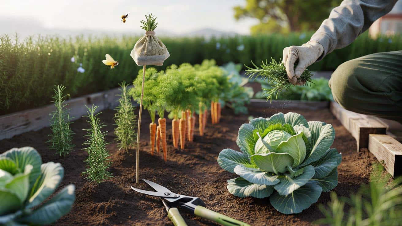 Gardeners, are your crops under siege? this 75% cut in pests uses 10 rosemary sprigs per m²