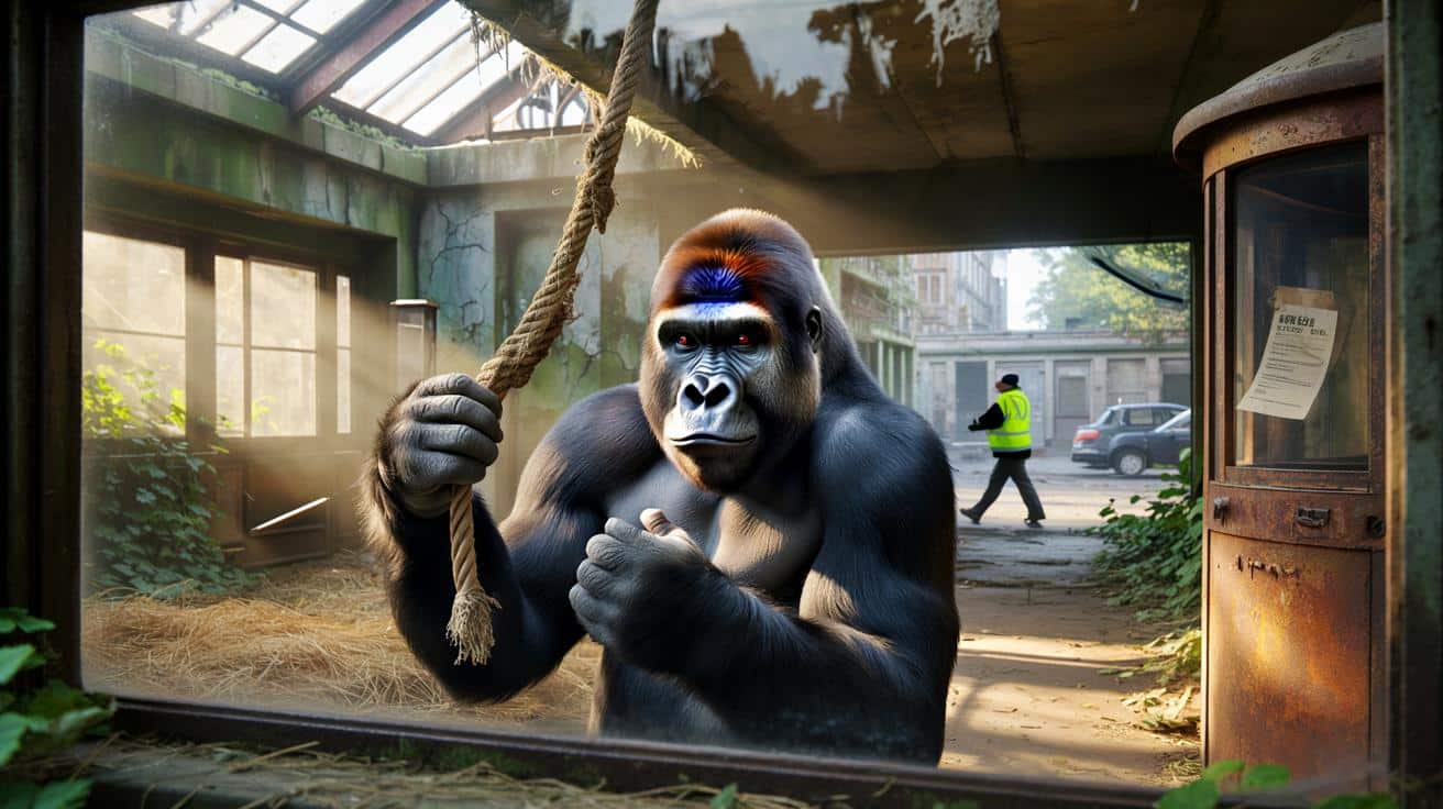 Gorillas abandoned in zoo that closed three years ago