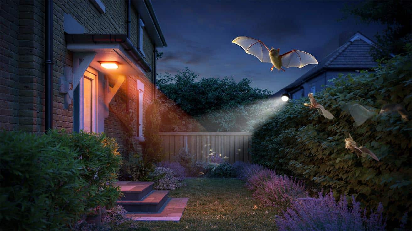 Invite bats each evening with one lighting change