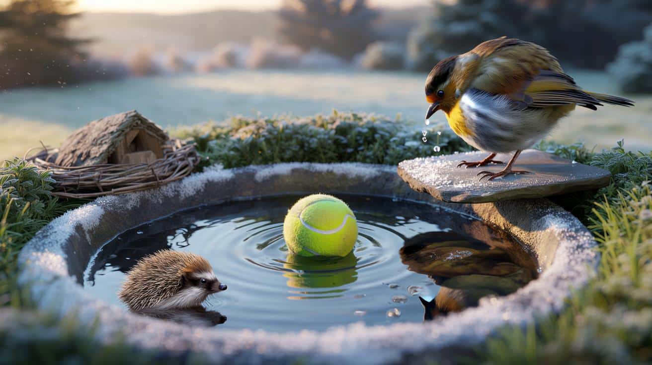 One tennis ball, 30 seconds, 4 benefits: will you keep wildlife alive in your garden this winter?