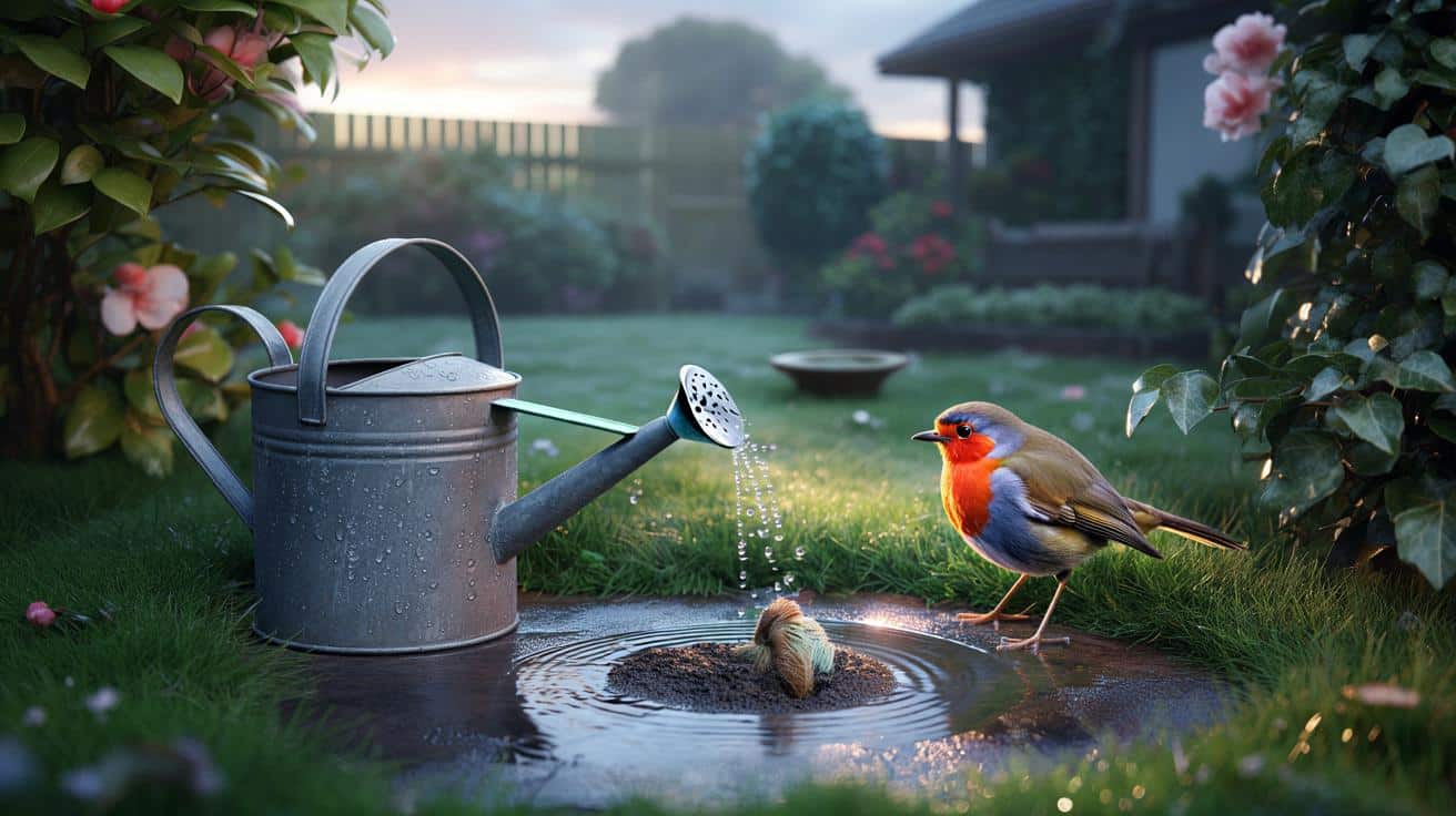 Pour this on your lawn tonight and robins will appear by morning