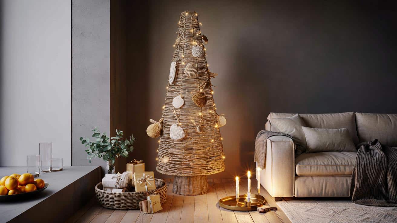 Stylish homes ditch fir trees for a 123 cm rattan centrepiece at €99: will you switch this year?