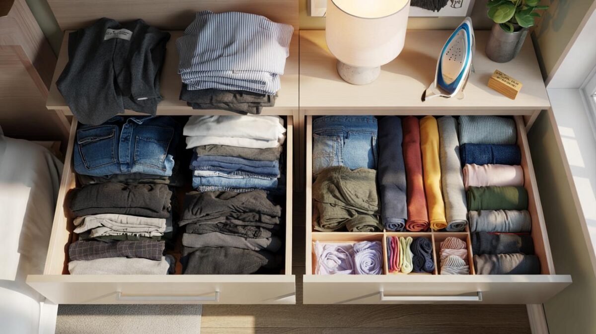 Tired of drawers that spill over? save 40% space, keep your clothes crisp and free up 12 mins daily