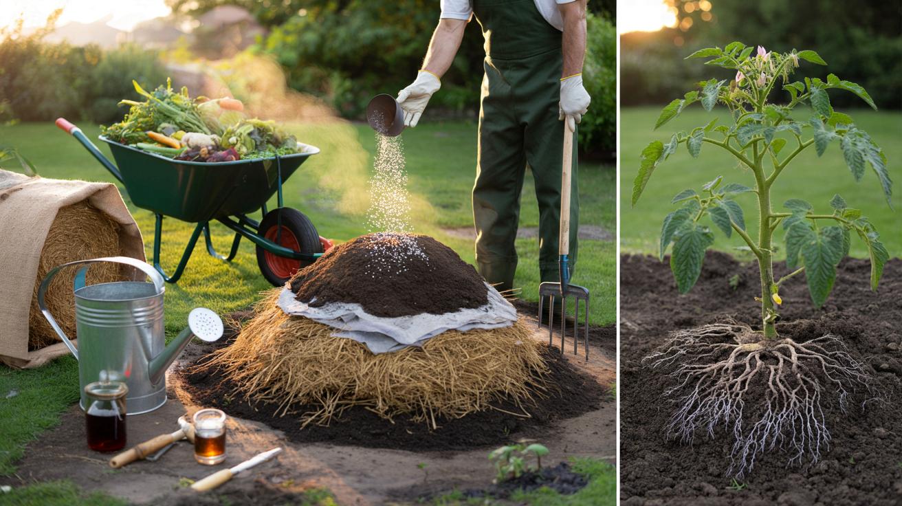 Turn your green waste into a plant shield in 4 weeks: will 500g fungi and 200 litres straw save you?