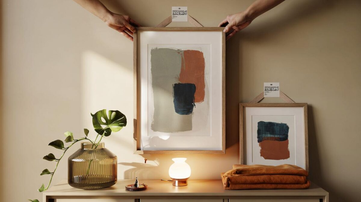 You, €4.99 and 10 minutes: will your guests think this Action wall art came from a gallery?