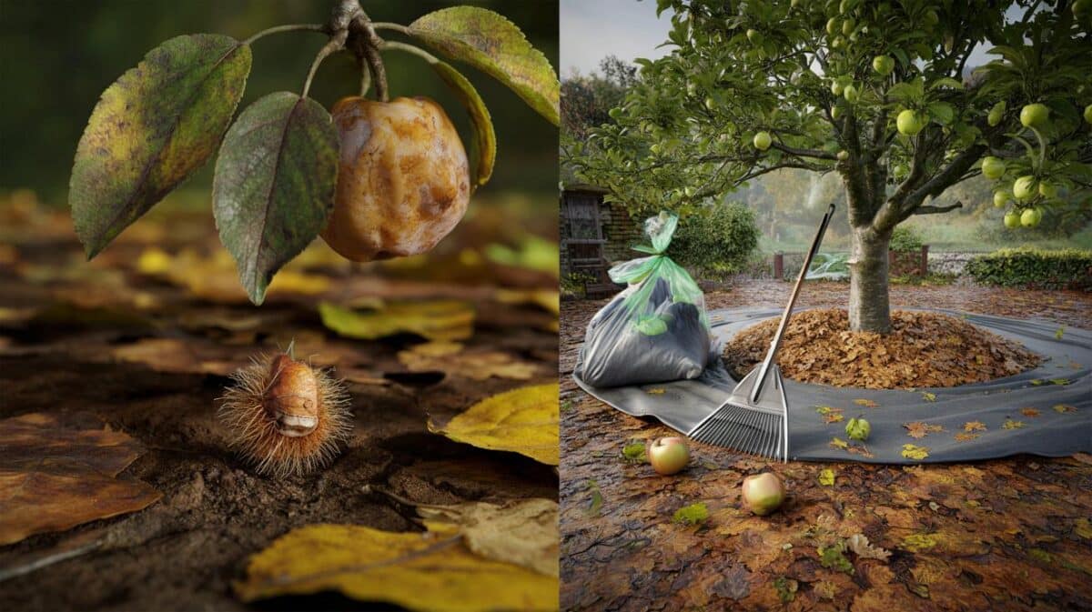 You left 8kg of leaves under your fruit trees : three risks that could cut next year’s harvest by 50%