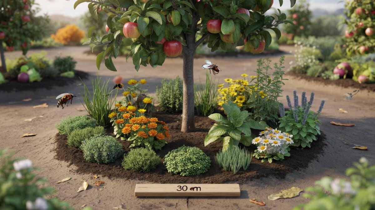 You, your fruit trees and 12 humble herbs: can 30 cm spacing cut disease by 40% this autumn?